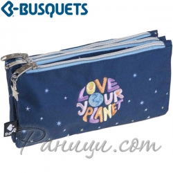 BUSQUETS Несесер с три отделения Love Your Planet 8422829655636
